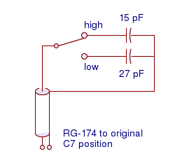 SW20+ QRP transceiver capacitor C8 replacement.