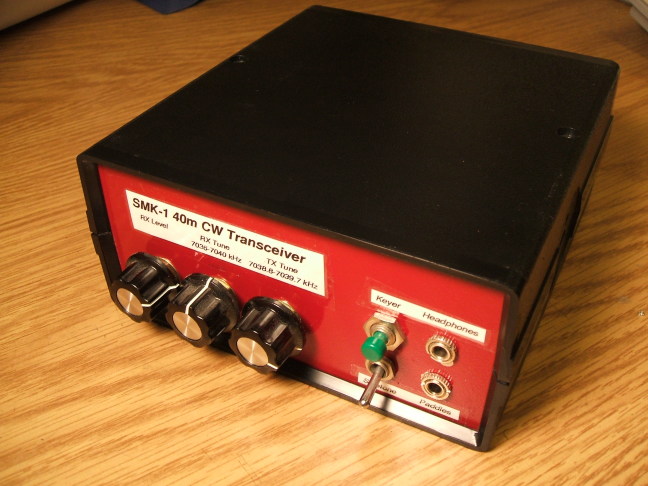 SMK-1 40 meter QRP ham radio transceiver, exterior view.