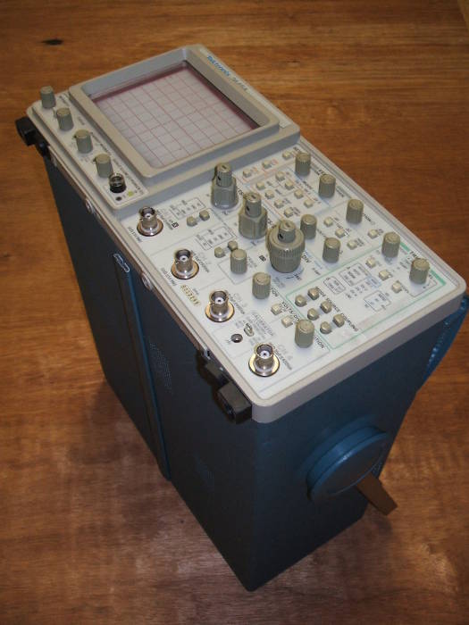 Tektronix 2445A repair, stood on rear end