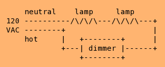 Circuit diagram of steampunk lamp.