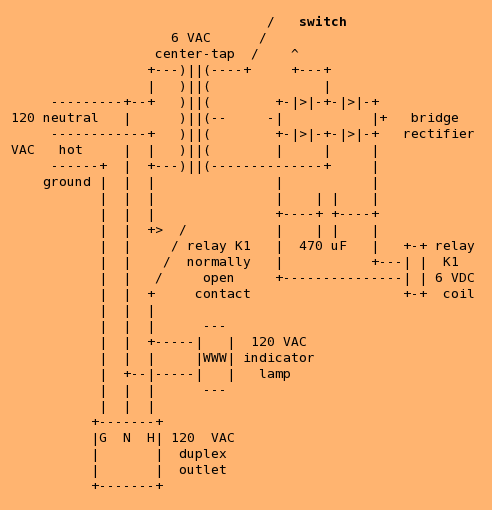 Circuit diagram for steampunk power controller.