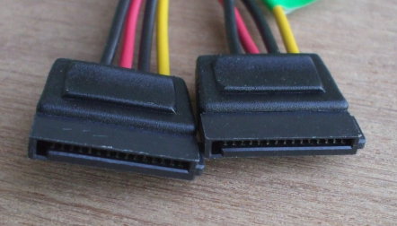 Two SATA power cables.