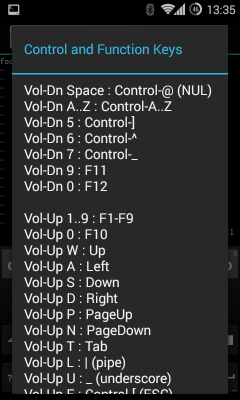 Special keys in Android terminal emulator, part 1