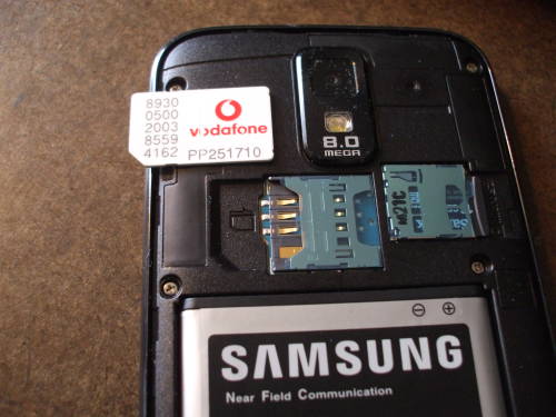 Replacing the SIM in a Samsung Galaxy S2 smart phone