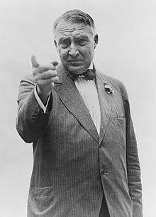Wikimedia image of Warren G Harding while he was campaigning for the U.S. Presidency in 1920.