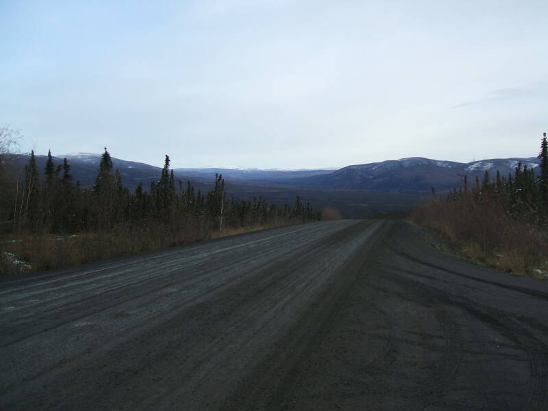Scenes of bad gravel on the Dalton Highway in Alaska.