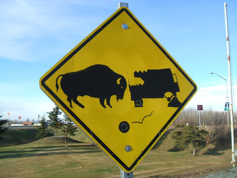 Strange warning sign in Alaska.
