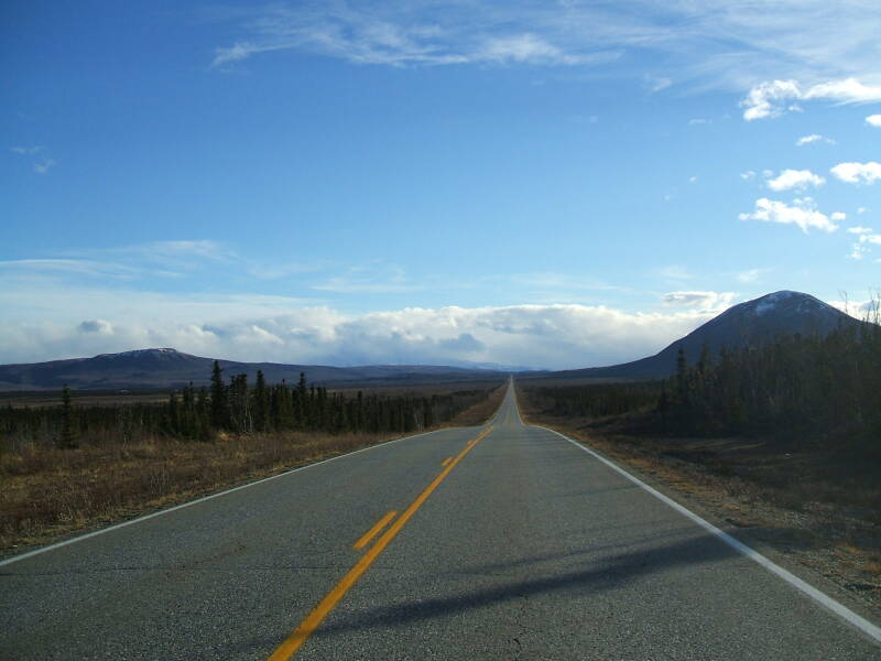 On the highway between North Pole and Paxson, Alaska.