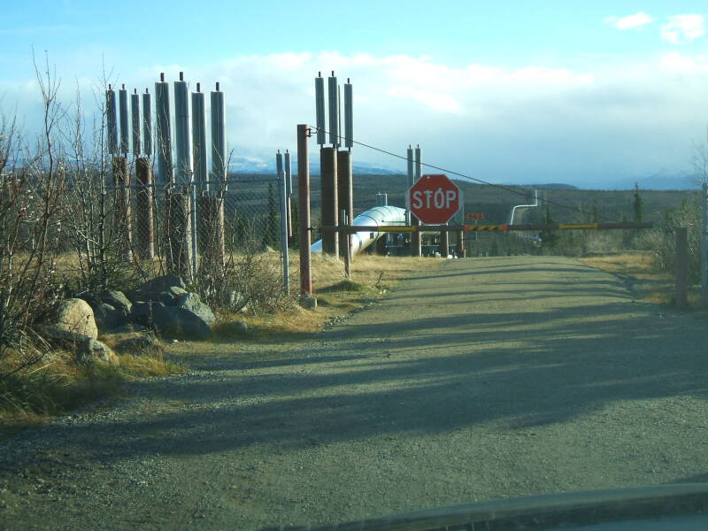 The Alaska Pipeline running southeast from Fairbanks.