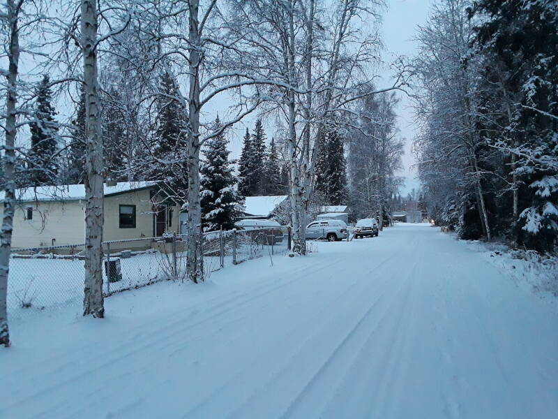 Side street in Fairbanks.