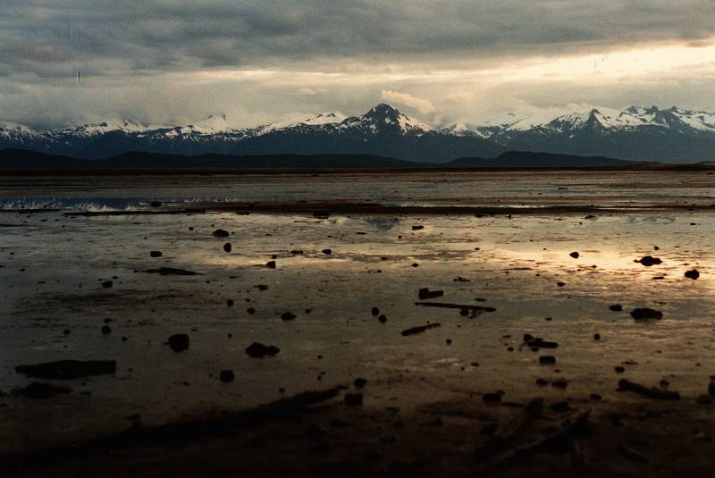 Chilkat Range across the Lynn Canal from the Juneau area in southeast Alaska.