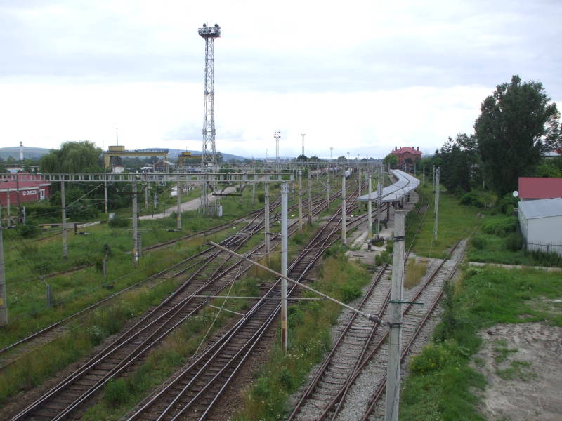 Train station in Suceava, Romania.
