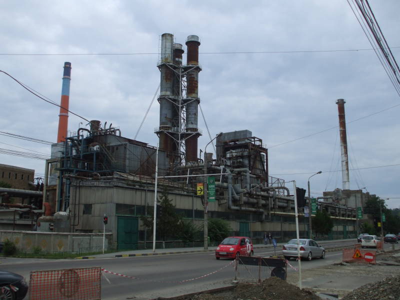 Industrial buildings in Suceava, Romania.