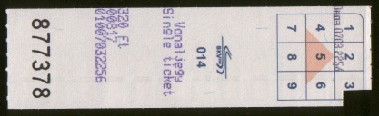 Budapest Metro ticket.