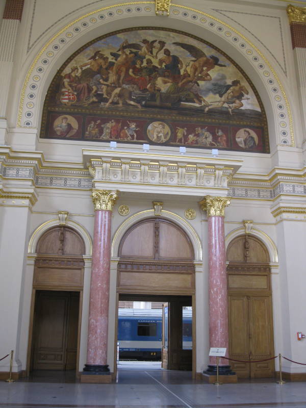Interior of Budapest Keleti Pu or Eastern Train Station.