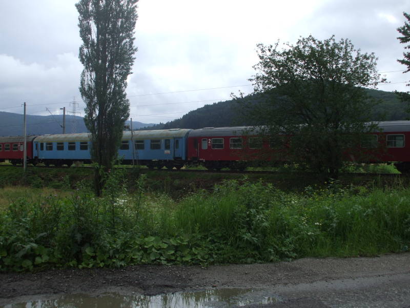 Local train in northern Romania.