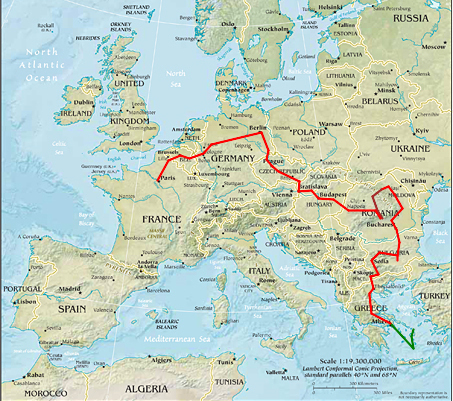 Athens to Paris by Train