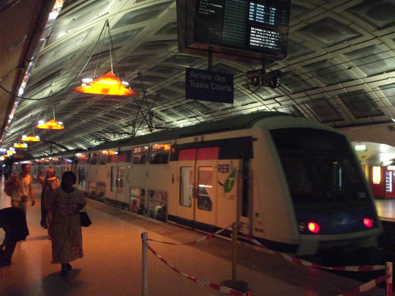 Paris Métro RER station.