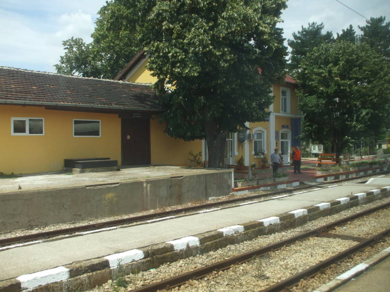 Train station in Dve-Mogili, Bulgaria.