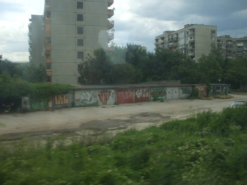 Moving through the outskirts of Ruse, Bulgaria.