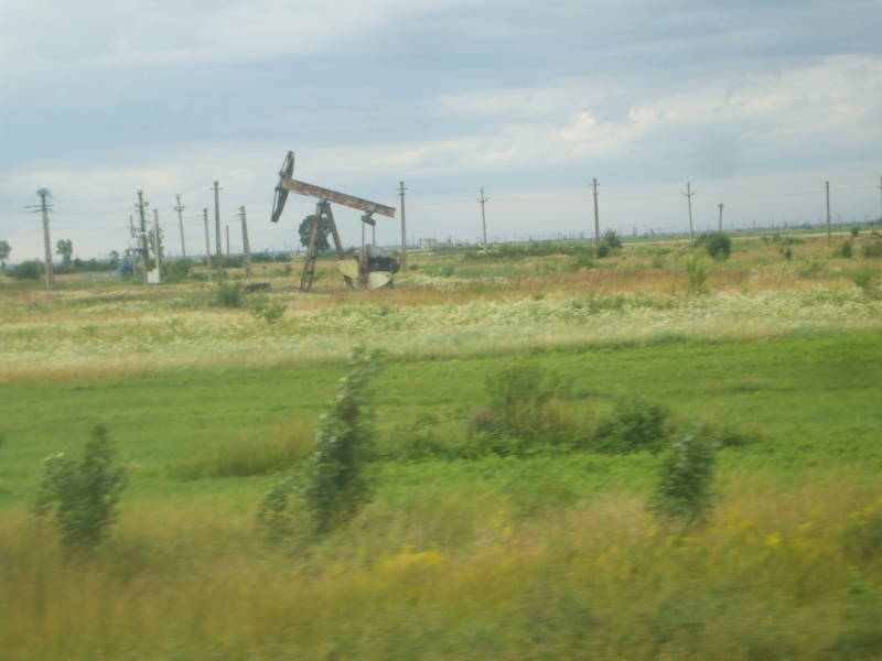 Oil fields in southern Romania.
