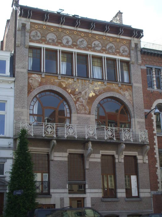 Hôtel Ciamberlani house, Art Nouveau architecture in Brussels.