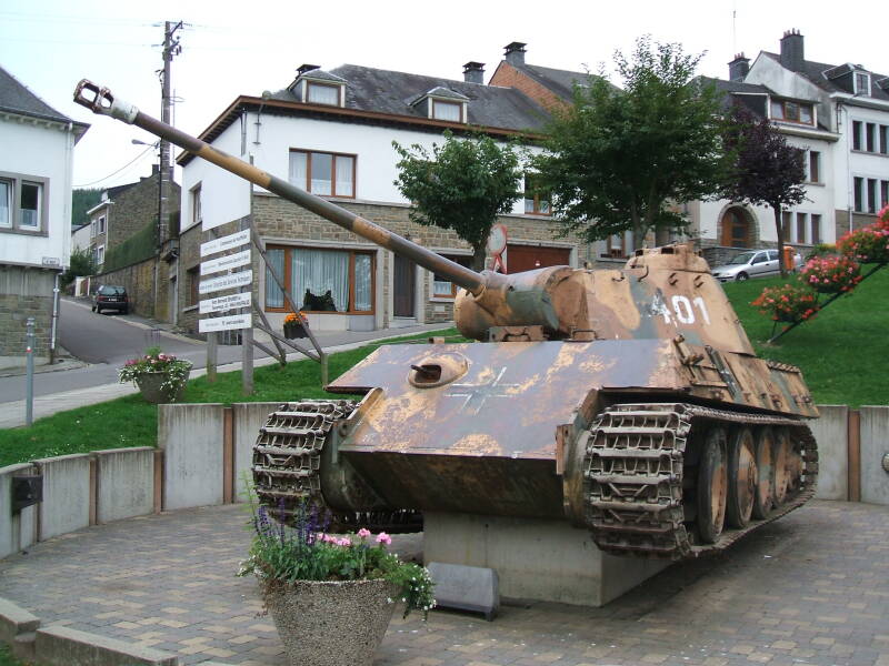 Panzerkampfwagen V (Panther) tank in Houffalize, Belgium.