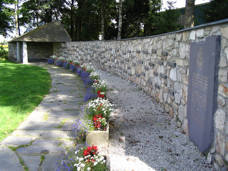 Memorial at the site of a Nazi German atrocity outside Malmedy in the Ardennes.