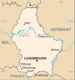 US Government Map of Luxembourg.