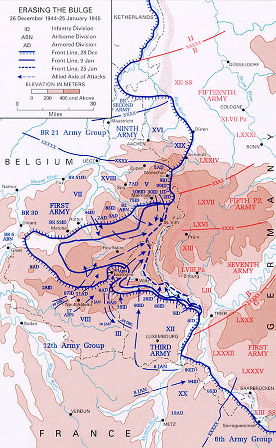 Detail of the Battle of the Bulge, December 1944 - January 1945