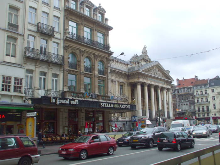 Cafes next to the Bourse in Brussels.