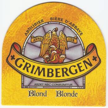 Grimbergen Belgian beer coaster.