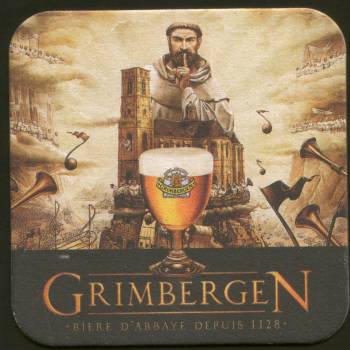 Grimbergen biere d'abbeye depuis 1128 — Grimbergen abbey beer, since 1128.