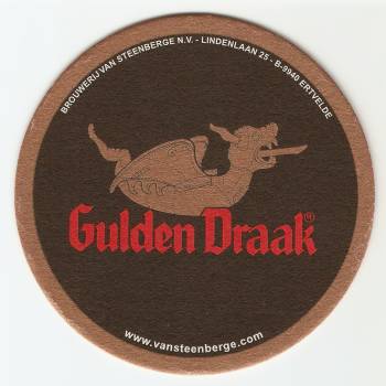 Gulden Draak Belgian beer coaster.