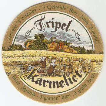 Tripel Karmeliet Belgian beer coaster.
