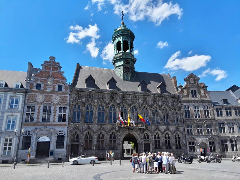 Town hall on the central square in Mons.
