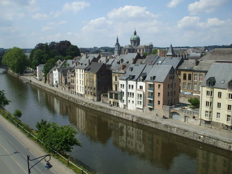 Namur, along the Sambre River in the northwest Ardennes Forest.