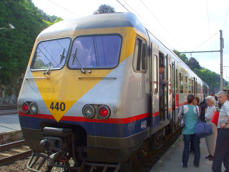 Belgian train from Namur to Dinant.