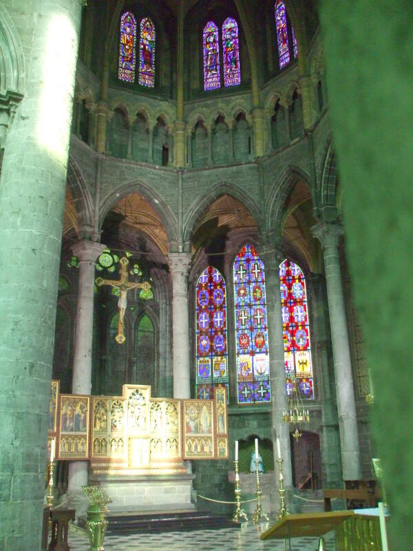 Interior of the Collegiate Church of Notre-Dame in Dinant.