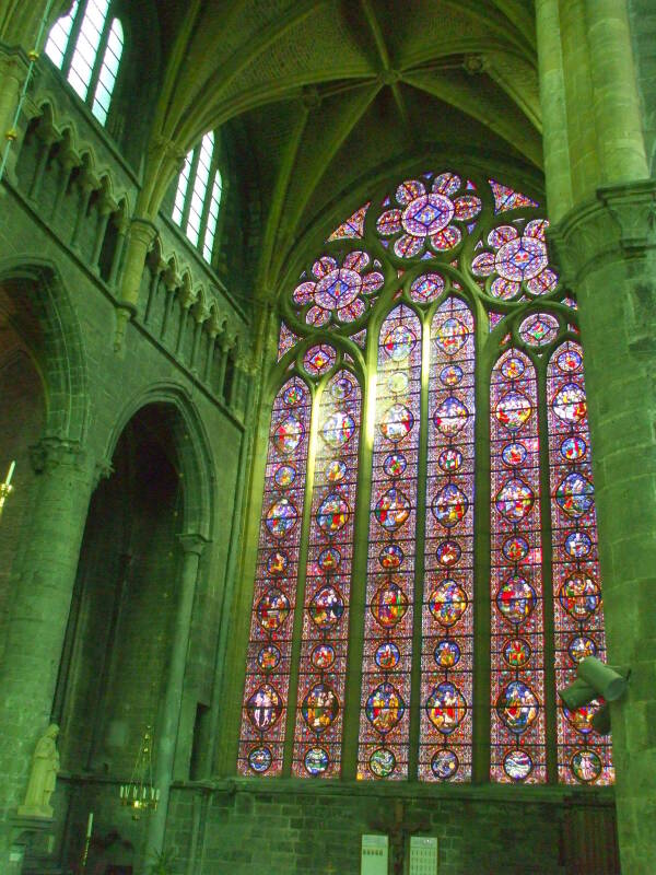 Interior of the Collegiate Church of Notre-Dame in Dinant.