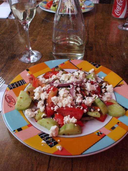 Bulgarian shopska mixed salad.