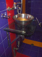 Bulgarian sink and shower.