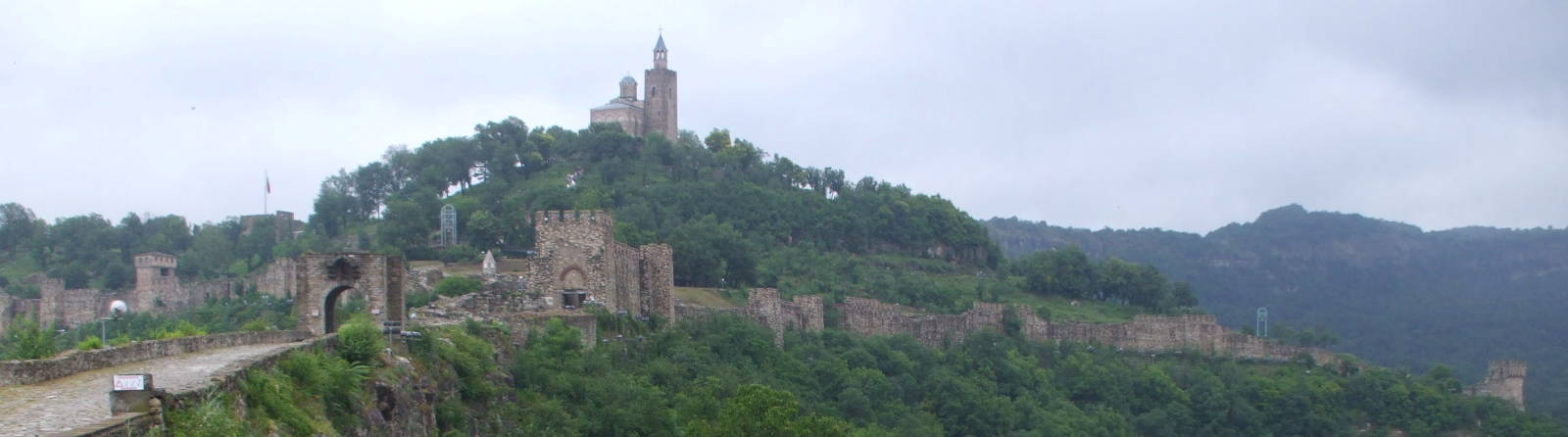 Tsarevets fortress overlooking Veliko Tarnovo, Bulgaria.