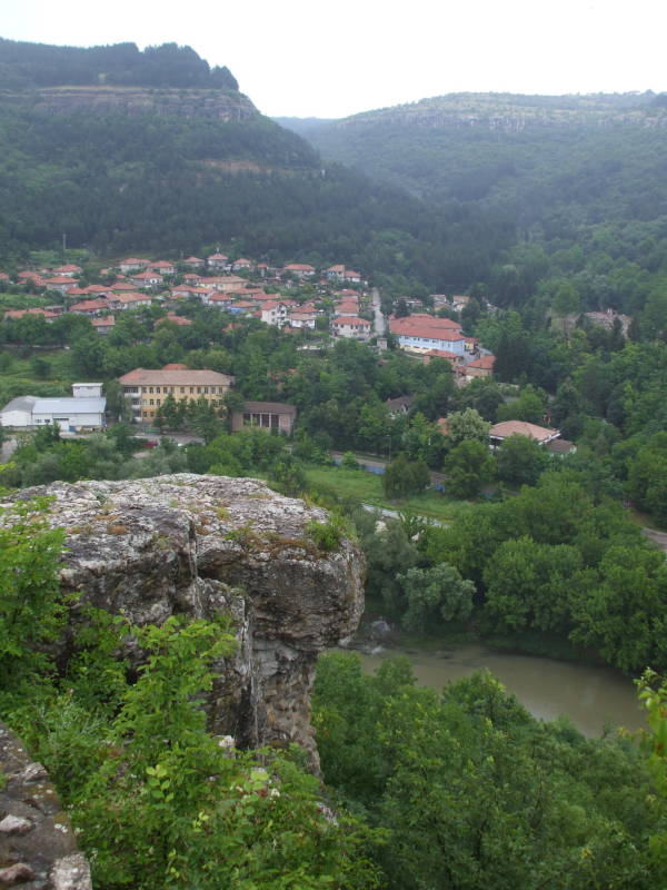 Yantra river valley as seen from Tsarevets Fortress in Veliko Tarnovo, Bulgaria.