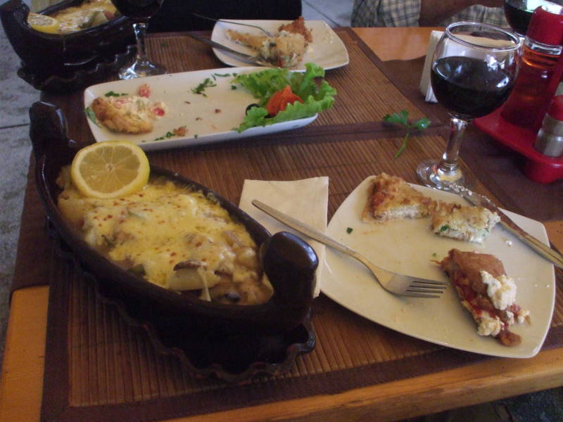 Lunch at Vinarnata restaurant in Veliko Tarnovo, Bulgaria.