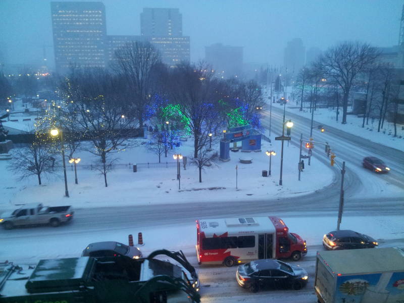 Record snowfall starts in Ottawa.