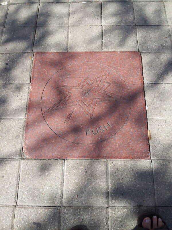 Rush on the walk of stars in Toronto.