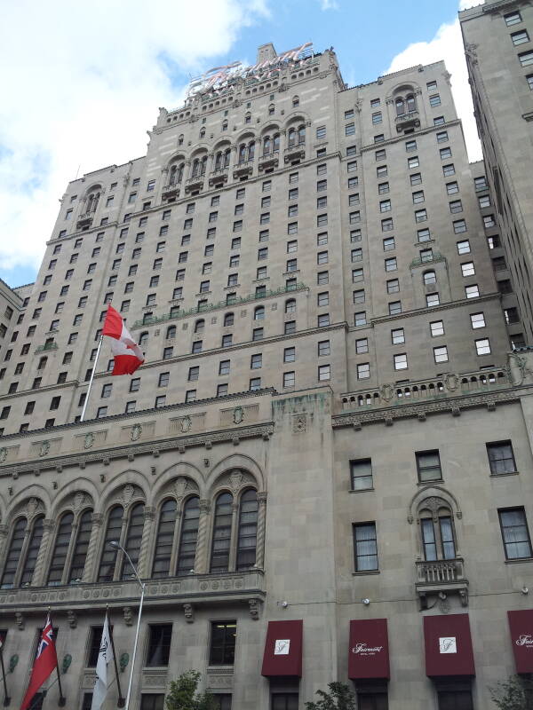 Hotel Fairmont facing Union Station in Toronto.