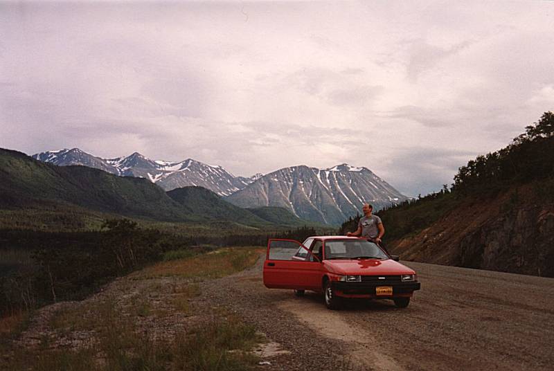 Driving into the Yukon.