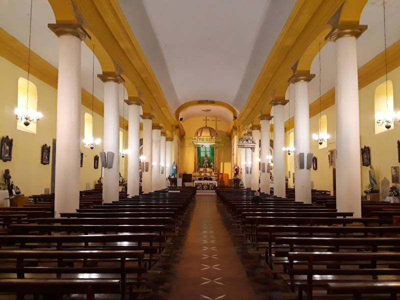 Interior of Iglesia San José on Plaza de Armas in Constitución